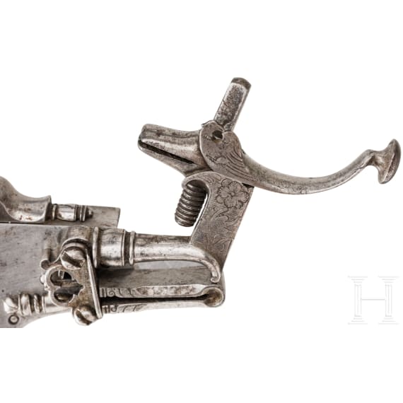 A German engraved wheel lock, 1st half of the 18th century