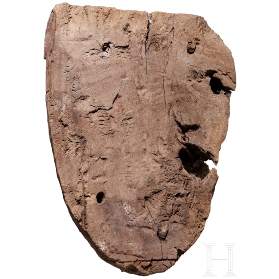 F&uuml;nf alt&auml;gyptische Mumienmasken aus Holz, Sp&auml;tzeit oder ptolem&auml;isch, Mitte 1. Jtsd. v. Chr. - 1. Jhdt. v. Chr.