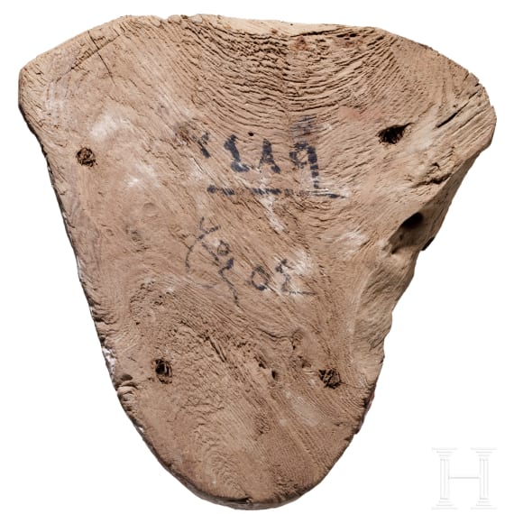 F&uuml;nf alt&auml;gyptische Mumienmasken aus Holz, Sp&auml;tzeit oder ptolem&auml;isch, Mitte 1. Jtsd. v. Chr. - 1. Jhdt. v. Chr.