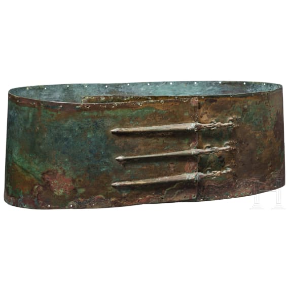 Mittelitalischer Bronzeg&uuml;rtel mit drei G&uuml;rtelhaken, 3. Jhdt. v. Chr.