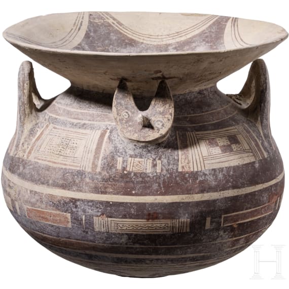 Daunische Olla mit geometrischer Bemalung, 5. Jhdt. v. Chr.