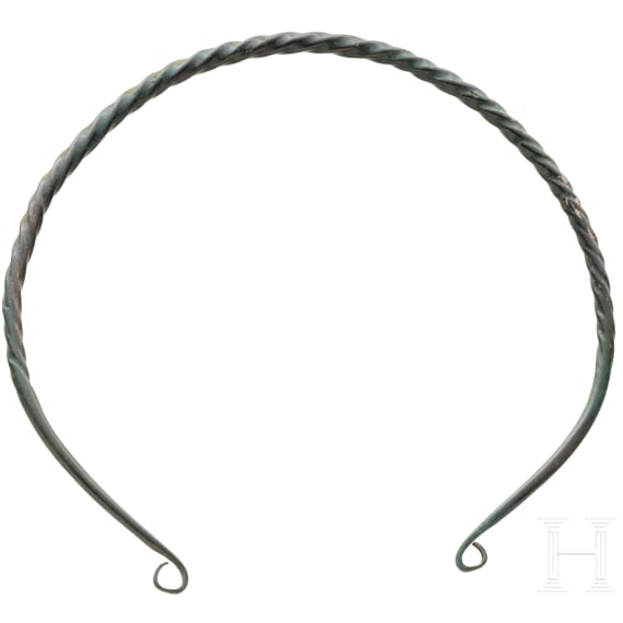 Sp&auml;tbronzezeitlicher Halsreif, S&uuml;dosteuropa, 13. - 12. Jhdt. v. Chr.