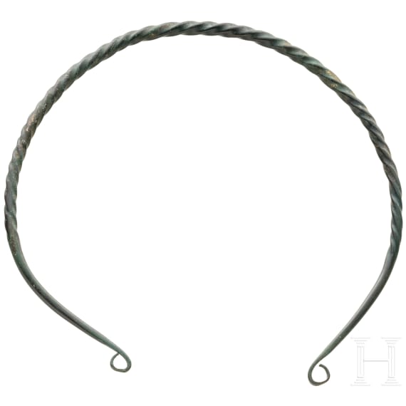 Sp&auml;tbronzezeitlicher Halsreif, S&uuml;dosteuropa, 13. - 12. Jhdt. v. Chr.