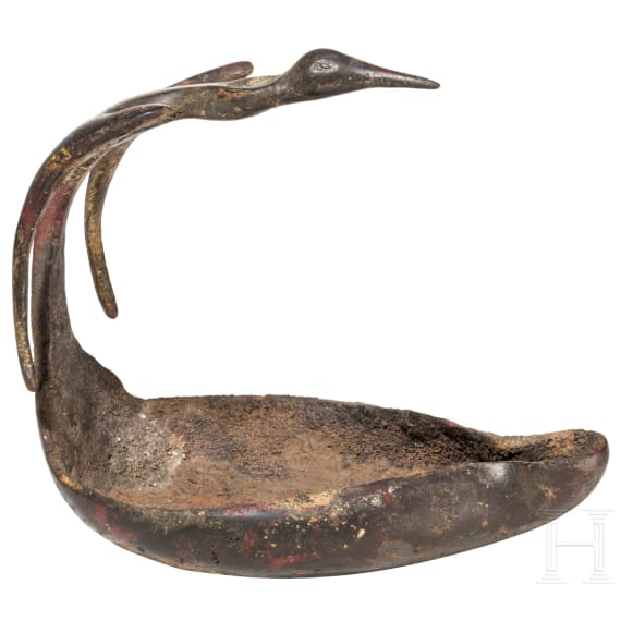 Eiserne &Ouml;llampe mit Vogeldarstellung, ostkeltisch, 2. - 1. Jhdt. v. Chr.