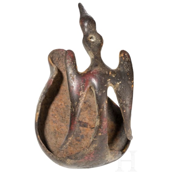 Eiserne &Ouml;llampe mit Vogeldarstellung, ostkeltisch, 2. - 1. Jhdt. v. Chr.