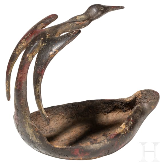 Eiserne &Ouml;llampe mit Vogeldarstellung, ostkeltisch, 2. - 1. Jhdt. v. Chr.