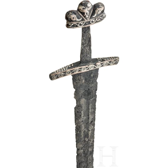 Wikingerschwert mit Tauschierung im Ringerike-Stil, ausgehendes 10. - fr&uuml;hes 11. Jhdt.