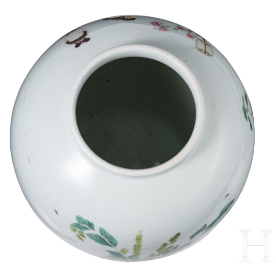 Famille-Rose-Ingwertopf, China, wohl Yongzheng-Periode, 18. Jhdt.