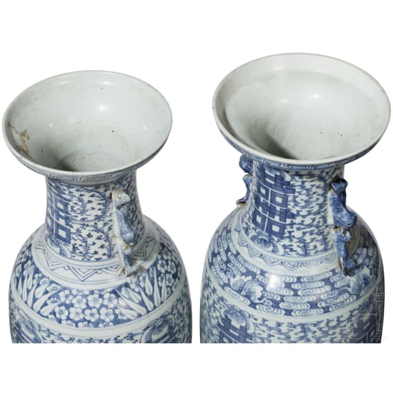 Ein Paar Porzellanvasen, China, Qing-Dynastie, 19. Jhdt.