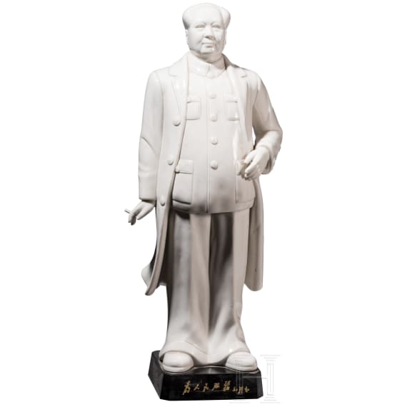 Gro&szlig;e Porzellanfigur von Mao Tse-Tung (Zedong), 1970er Jahre
