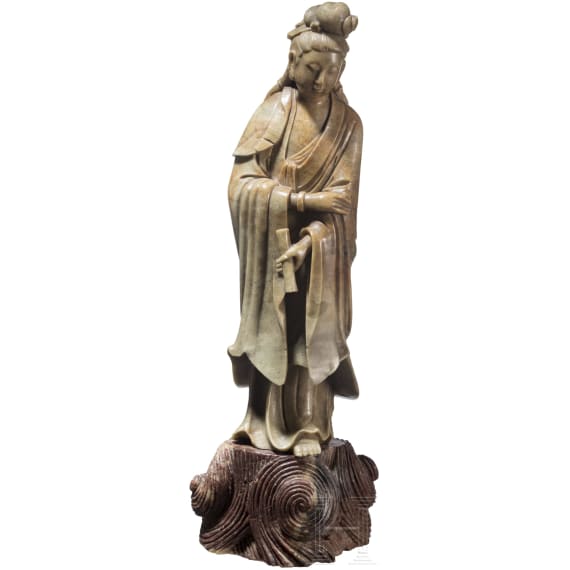 Guanyin aus Jade, China, 20. Jhdt.