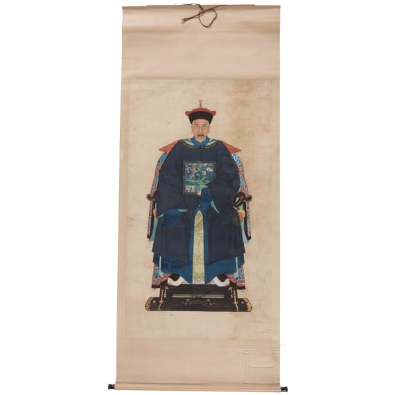 Gro&szlig;es Ahnenbild, China, wohl 19. Jhdt.