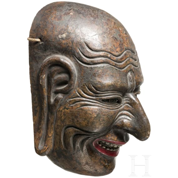 Zwei Nō-Masken, Japan, 19./20. Jhdt.