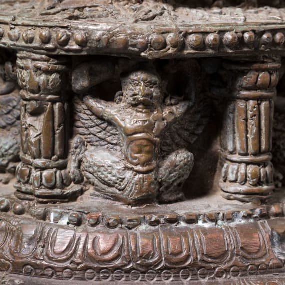 Sitzender Buddha aus Bronze, Thailand, 19. Jhdt.