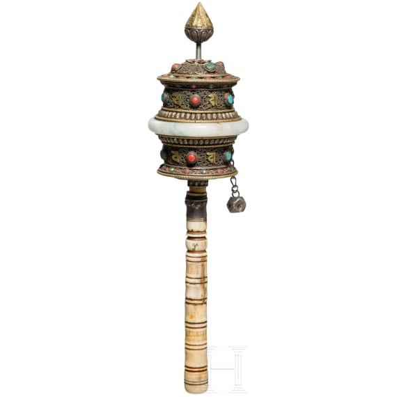 Gebetsm&uuml;hle, Tibet, um 1900