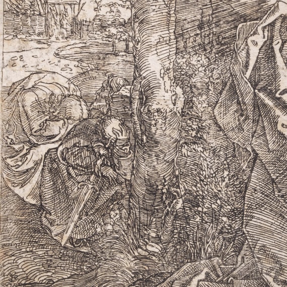 Albrecht D&uuml;rer (1471 - 1528), "Christus am &Ouml;lberg", Holzschnitt, 16./17. Jhdt.