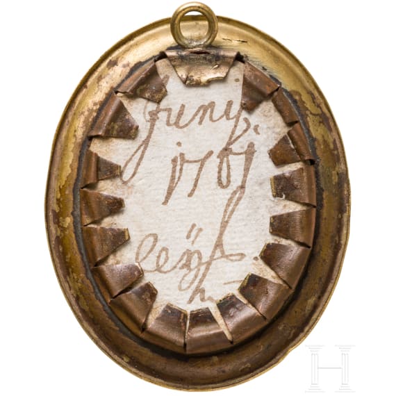 Portr&auml;t des franz&ouml;sischen K&ouml;nigs Louis XIV. (1643 - 1715), fein gemalte Miniatur, wohl Frankreich, 18. Jhdt.