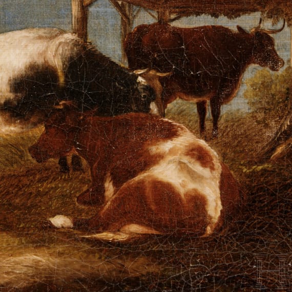 Umkreis von Philipp Peter Roos (1657 - 1706), "Weidende K&uuml;he", deutsch, 18. Jhdt.