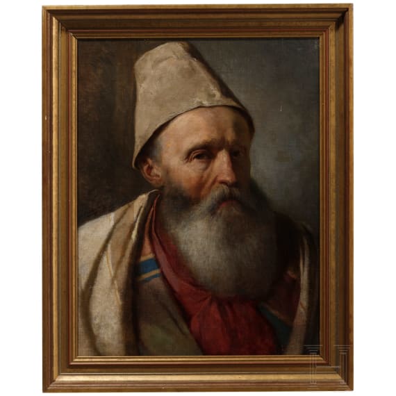Portr&auml;t eines Orientalen, signiert Andujary, wohl T&uuml;rkei/Albanien,1. H&auml;lfte 20. Jhdt.