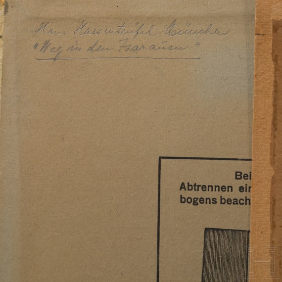 Hans Hassenteufel (1887 - 1943), "Weg in den Isarauen" mit Widmungsinschrift, M&uuml;nchen, 1. H&auml;lfte 20. Jhdt.