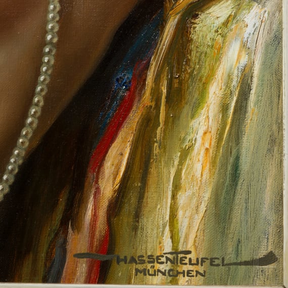 Hans Hassenteufel (1887 - 1943), Akt mit Perlenkette, M&uuml;nchen, 1. H&auml;lfte 20. Jhdt.
