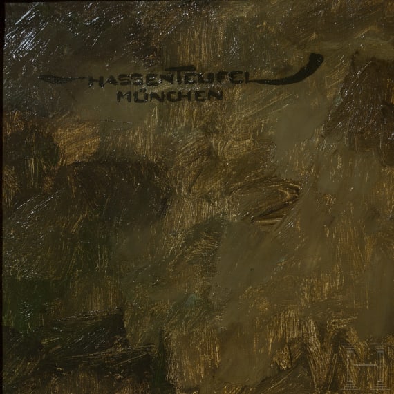Hans Hassenteufel (1887 - 1943), "Romantische Gitarristin", M&uuml;nchen, 1. H&auml;lfte 20. Jhdt.