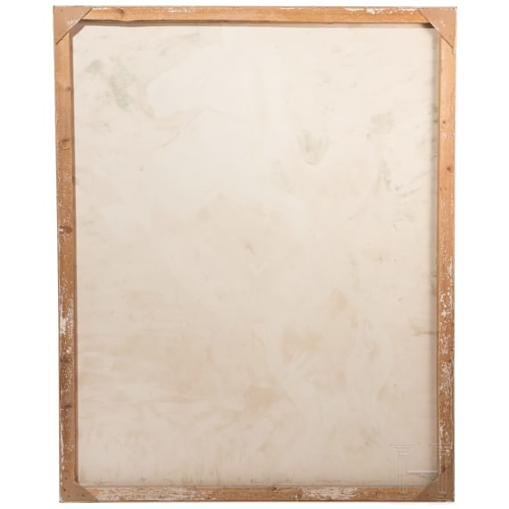 Gro&szlig;es &Ouml;lbild "Courbette", deutsch/&Ouml;sterreich, 20./21. Jhdt.