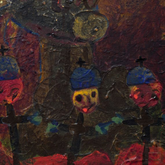 Blalla W. Hallmann (1941 - 1997), "Historisches Treffen in Altdorf", deutsch, datiert 1991