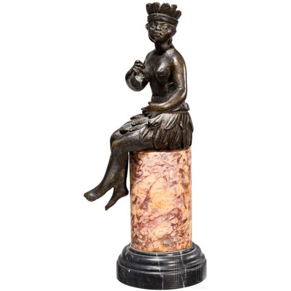 Allegorische Bronzefigur "Amerika", Flandern/Niederlande, 17./18. Jhdt.