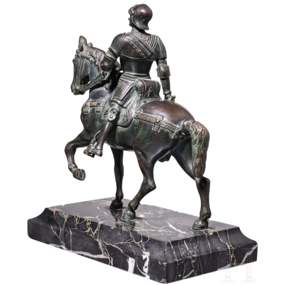 Bronzefigur des Condottiere Bartolomeo Colleoni, wohl deutsch oder Italien, um 1900