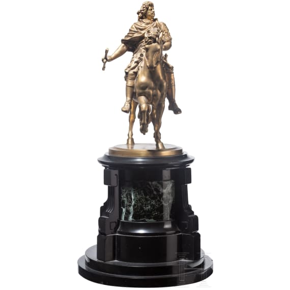Bronze nach dem Reiterstandbild des Gro&szlig;en Kurf&uuml;rsten Friedrich Wilhelm von Brandenburg, Entwurf Andreas Schl&uuml;ter (1659 Danzig - 1714 St. Petersburg), um 1900