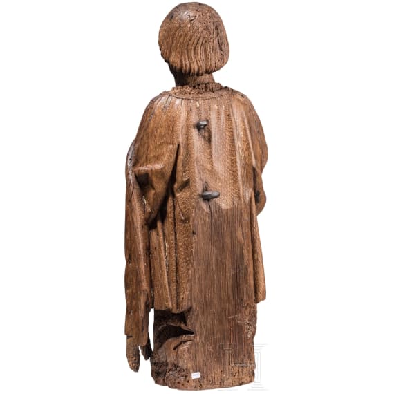Betende Stifterfigur aus Eichenholz, Frankreich, um 1480