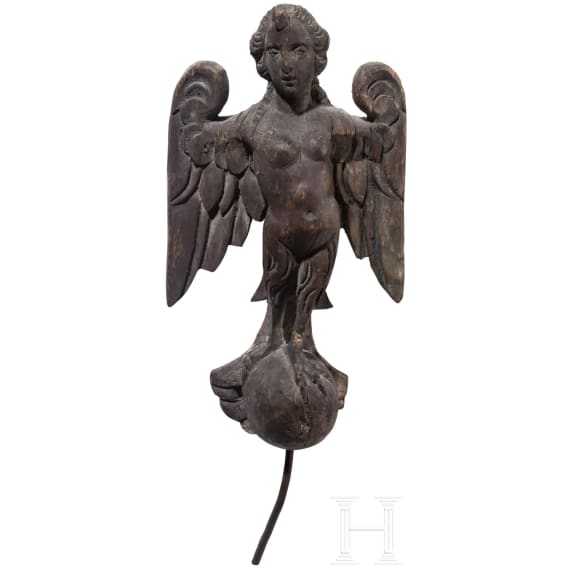 Harpyie aus Lindenholz, deutsch, um 1700