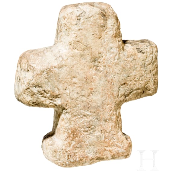 Steinernes Wegkreuz, wohl deutsch, datiert 1708
