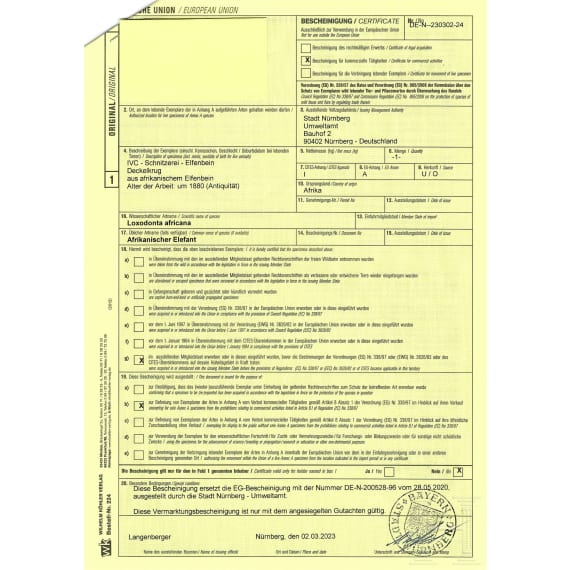 Kleiner Elfenbein-Deckelhumpen, deutsch, sp&auml;tes 19. Jhdt.