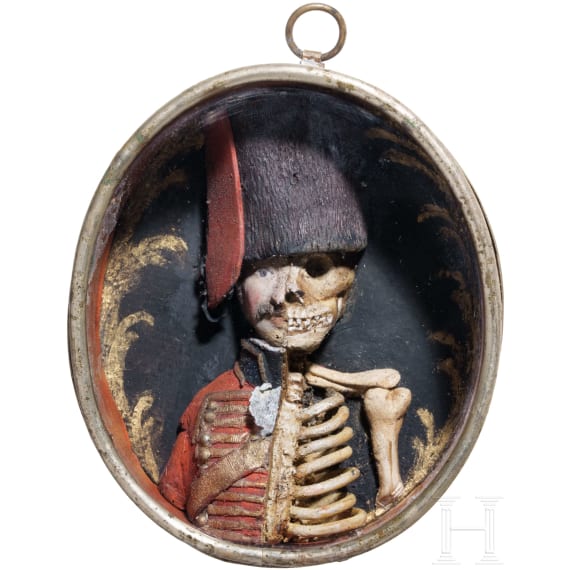 Vanitas-Andenken mit Husarenkopf, deutsch/&Ouml;sterreich, 19. Jhdt.