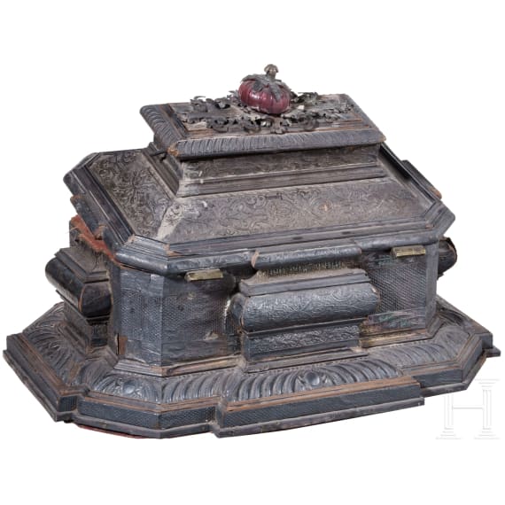 Silberbeschlagene Barockschatulle, Augsburg, um 1700