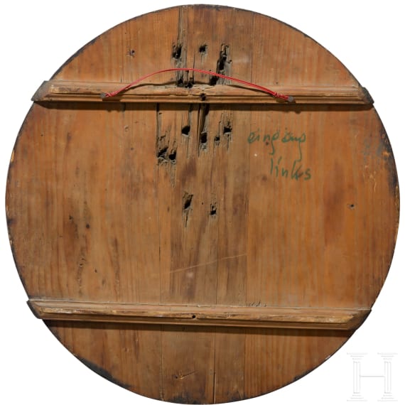 Sch&uuml;tzenscheibe mit Kronos, Pre&szlig;burg (Bratislava), datiert 1827