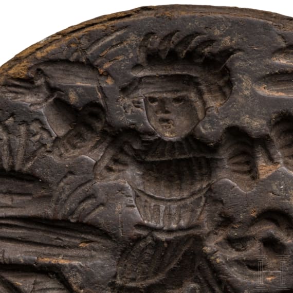 H&ouml;lzerne Lebkuchenmodel, deutsch, vermutlich N&uuml;rnberg, um 1530