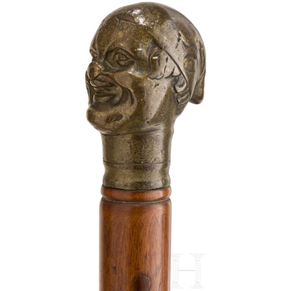 Gehstock mit deutschem Michel, deutsch, 1. H&auml;lfte 19. Jhdt.