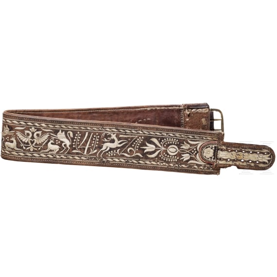 Lederranzen (Trachteng&uuml;rtel), deutsch/&Ouml;sterreich, datiert 1847
