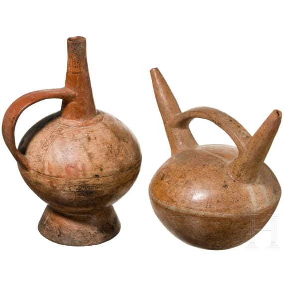 Zwei Gef&auml;&szlig;e, Peru, Nasca-Kultur (Nazca), 3. - 8. Jhdt.