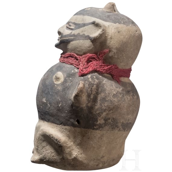 Tonfigur mit Halsband "Cuchimilco", Peru, Chancay-Kultur, 13. - 15. Jhdt.