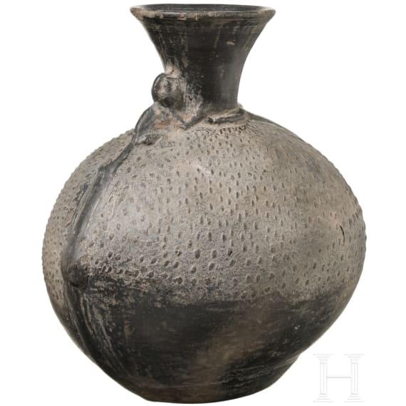 Ausgefallene Tonflasche, Peru, Chimu-Kultur, 11. - 15. Jhdt.