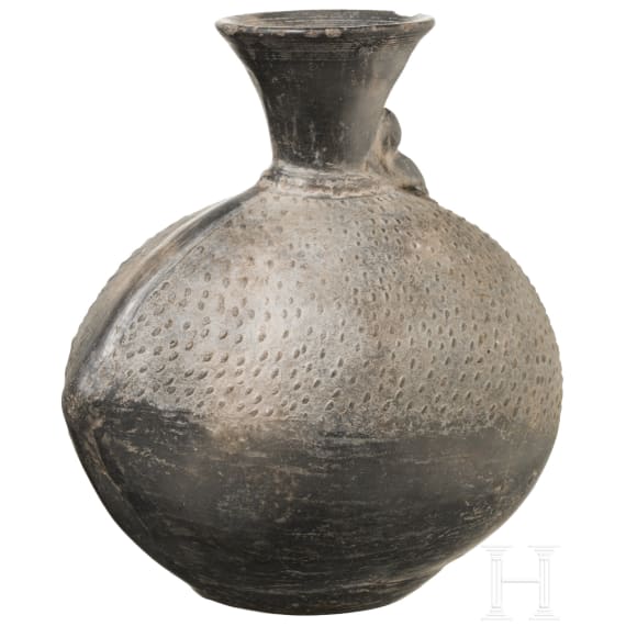 Ausgefallene Tonflasche, Peru, Chimu-Kultur, 11. - 15. Jhdt.