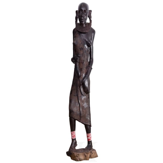 &Uuml;berlebensgro&szlig;e Skulptur einer Frau, Kenia, 20. Jhdt.