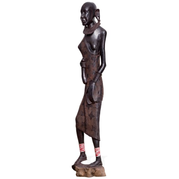 &Uuml;berlebensgro&szlig;e Skulptur einer Frau, Kenia, 20. Jhdt.