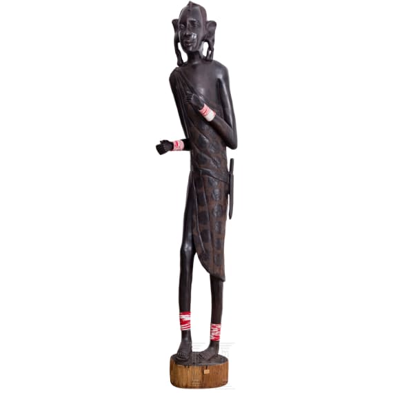 &Uuml;berlebensgro&szlig;e Skulptur eines Mannes, Kenia, 20. Jhdt.