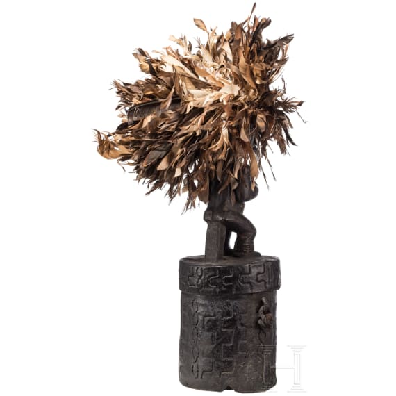 Reliquiarfigur und Reliquiar, Fang Ngumba, Kamerun