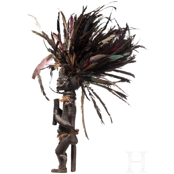 Reliquiarfigur und Reliquiar, Fang Ngumba, Kamerun